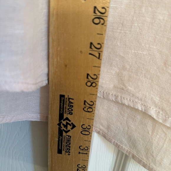 Sigrid Olsen 100% Linen Button Up Tunic Roll Tab Sleeve Cream Womens Sz 2XL Plus - Picture 7 of 7